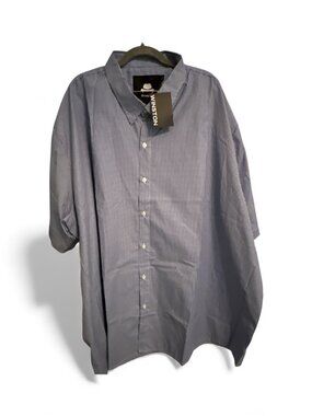 Winston Black and White Check Men's Short Sleeve Button Down - NWT - 4XL